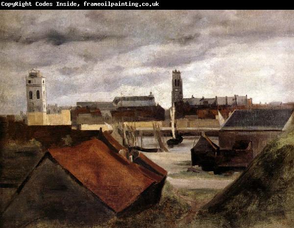 Corot Camille Dunkerque,les bassins de peche
